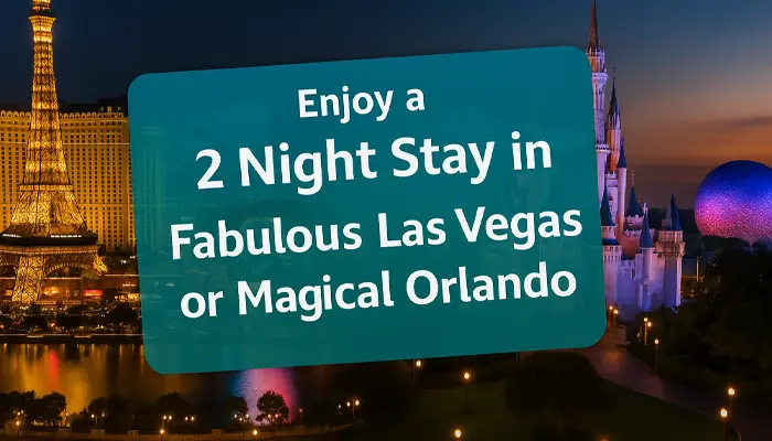 Vegas or Orlando stay certificate image